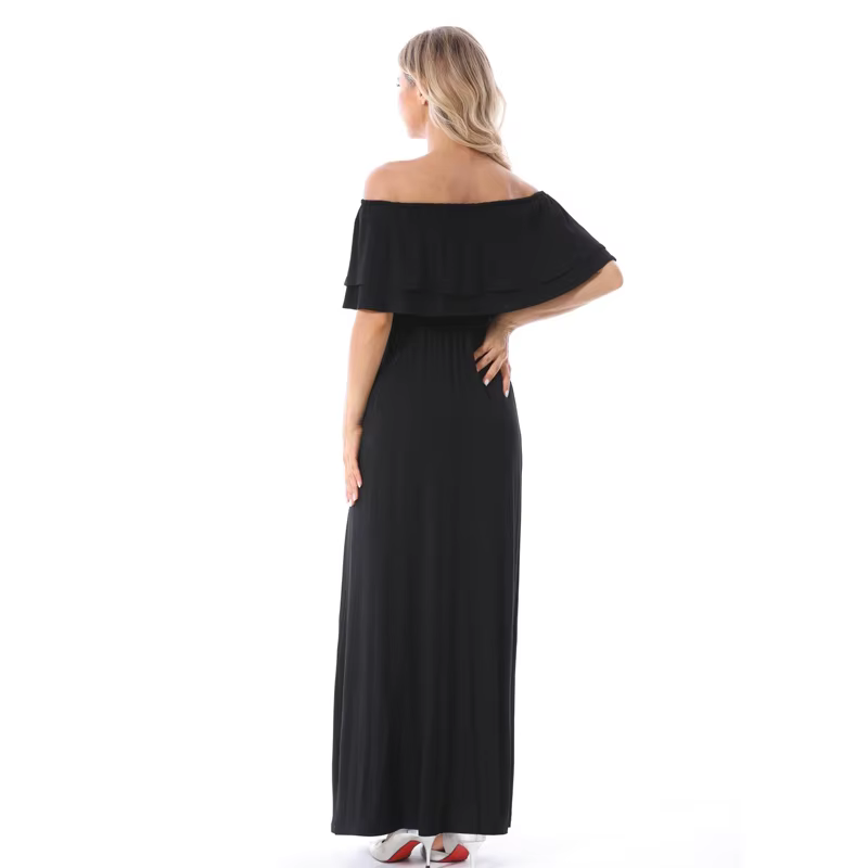Sesión de fotos de embarazo con vestido