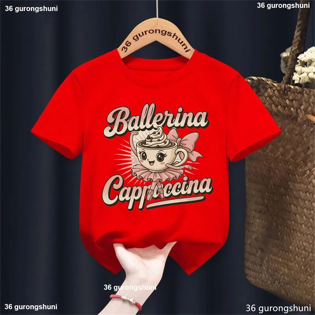 Camiseta niña cappuccino con estampado meme de bailarina - imagen 4