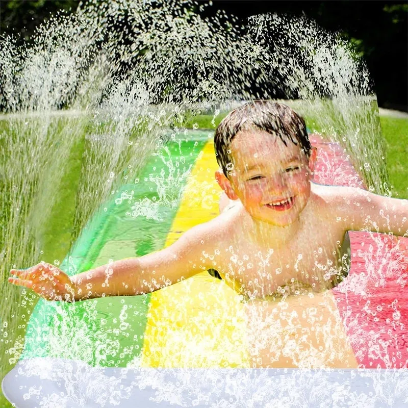Tobogán inflable de agua para exteriores – Deslizador acuático infantil - imagen 5