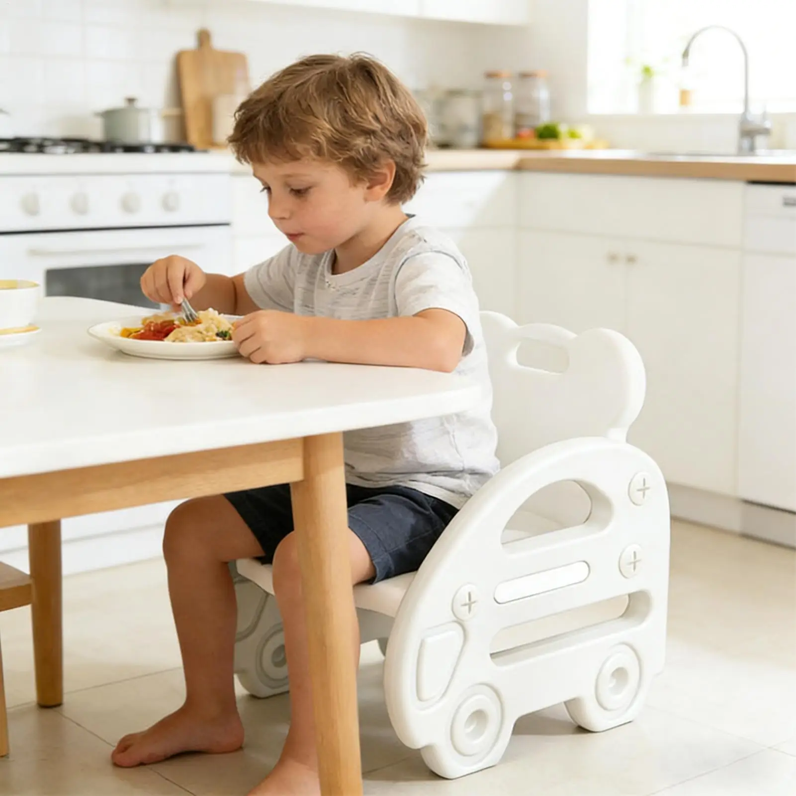 Silla infantil portátil con respaldo para preescolar - imagen 5