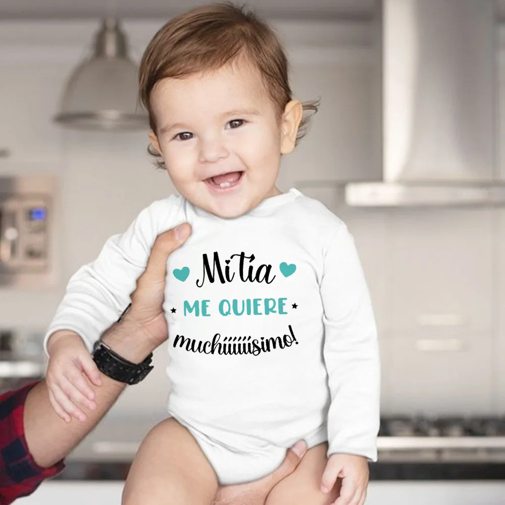 Body de algodón para bebé - Manga larga, estampado suave unisex - imagen 3