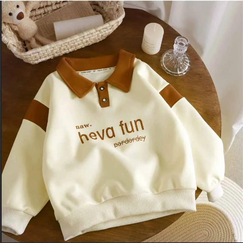 Jersey de niño con cuello polo y manga larga para otoño - imagen 3