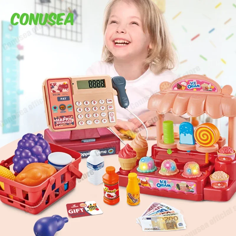 Caja registradora de juguete con calculadora para niños y niñas - imagen 3