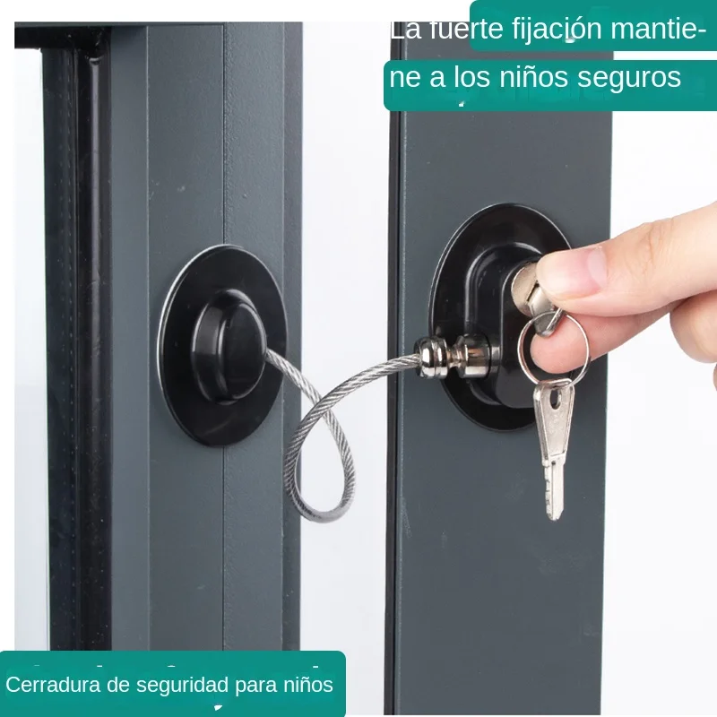 Cerradura de seguridad infantil con cable metálico inoxidable
