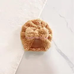 Gorro turbante en lana de cordero con nudo moderno para invierno