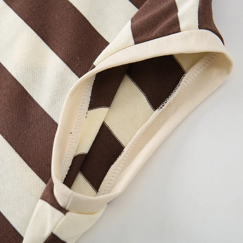 Conjunto de verano para niño: top sin mangas a rayas y bermuda vaquera - imagen 5