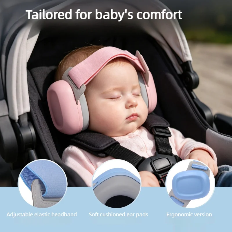 Auriculares con cancelación de ruido para bebés: orejeras ajustables con reducción sonora - imagen 2