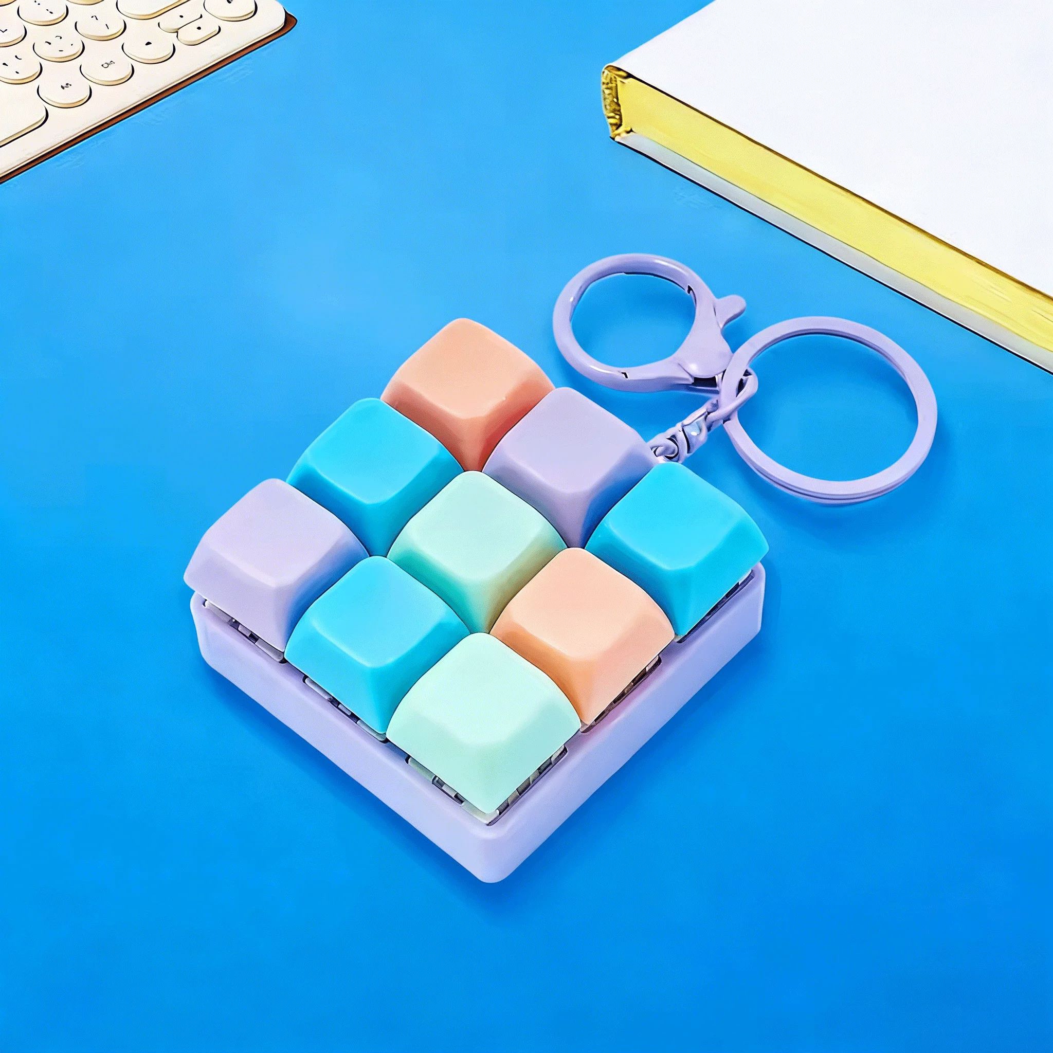 Teclado antiestrés de botones con llavero para niños y adultos - imagen 4