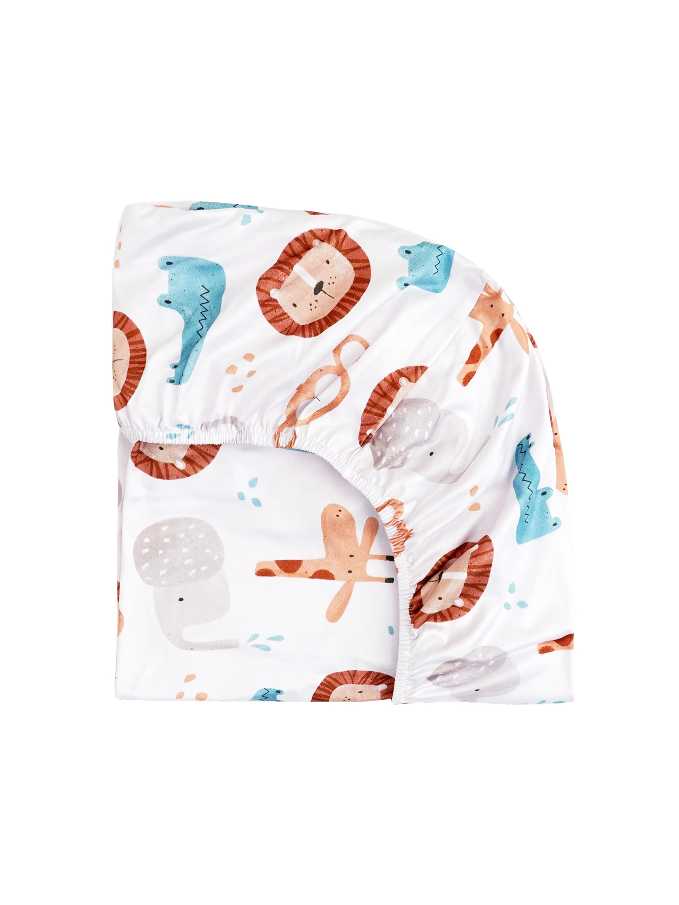 Estampado neutro de la sábana para cuna