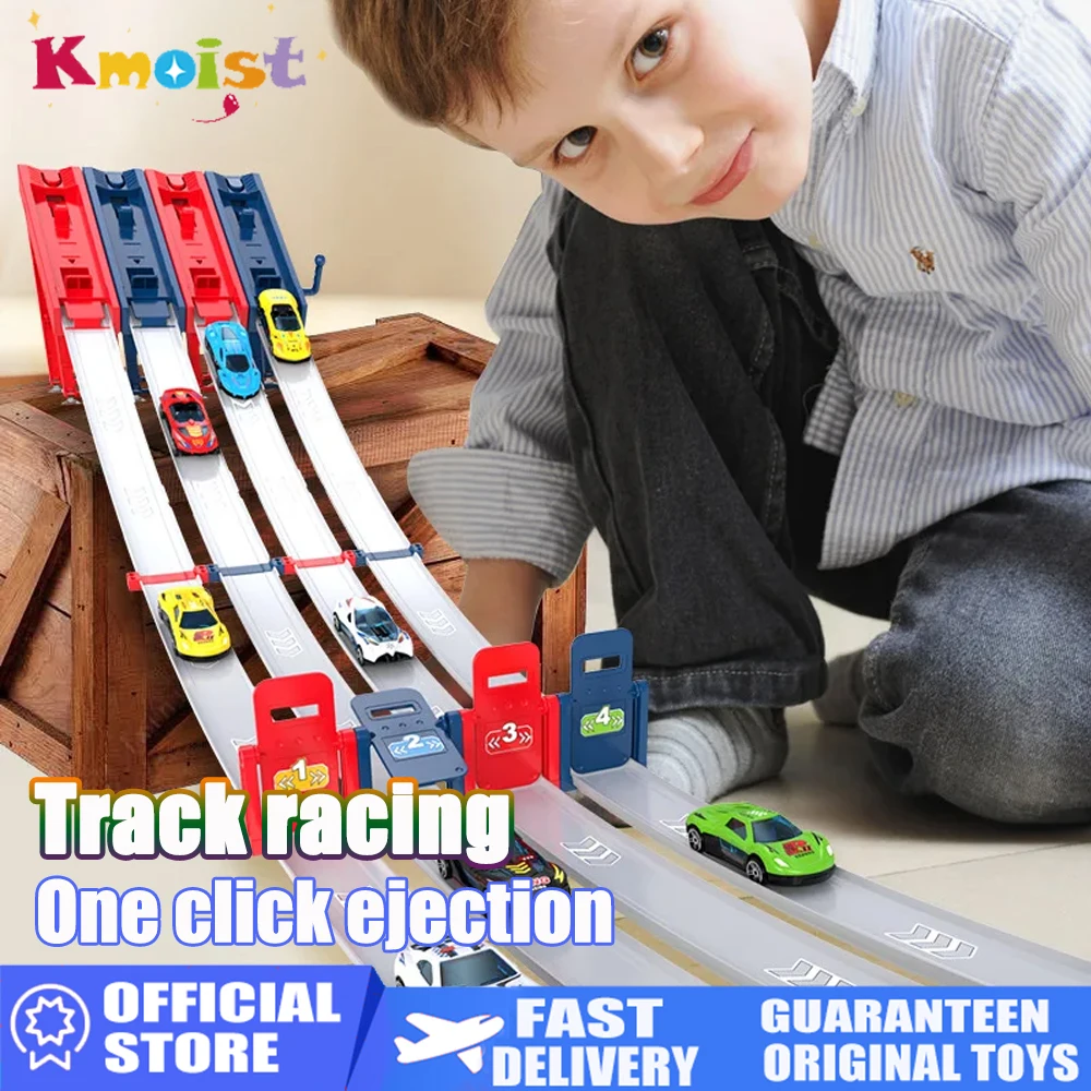 Pista de carreras con catapulta de juguete – Juego interactivo - imagen 4