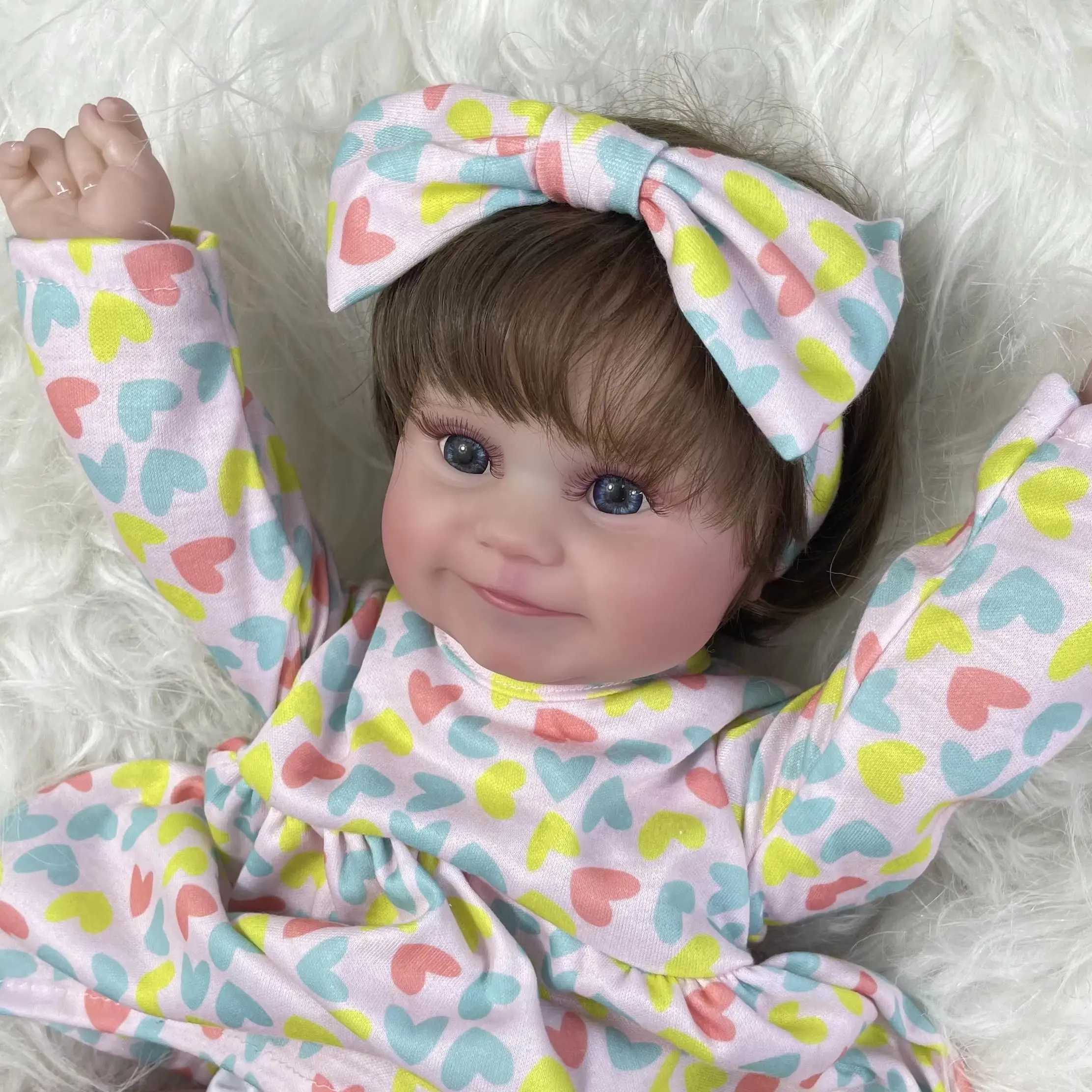 Maddie Muñeca Reborn vinilo silicona cuerpo lavable pelo enraizado - imagen 2