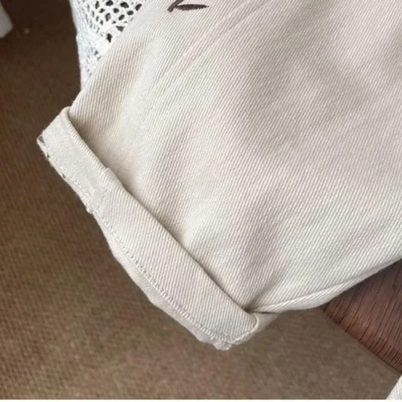 Pantalones para niños otoñales de algodón con bordado floral - imagen 3