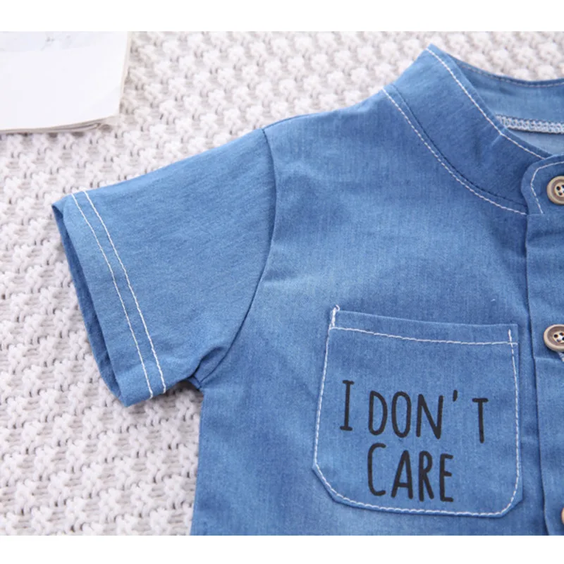 Conjunto de verano para niños – Camisa y shorts de algodón natural - imagen 3