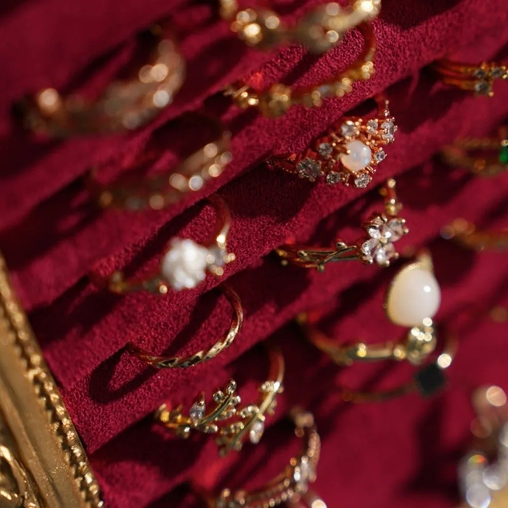 Organizador de pendientes y anillos en terciopelo vintage - imagen 4