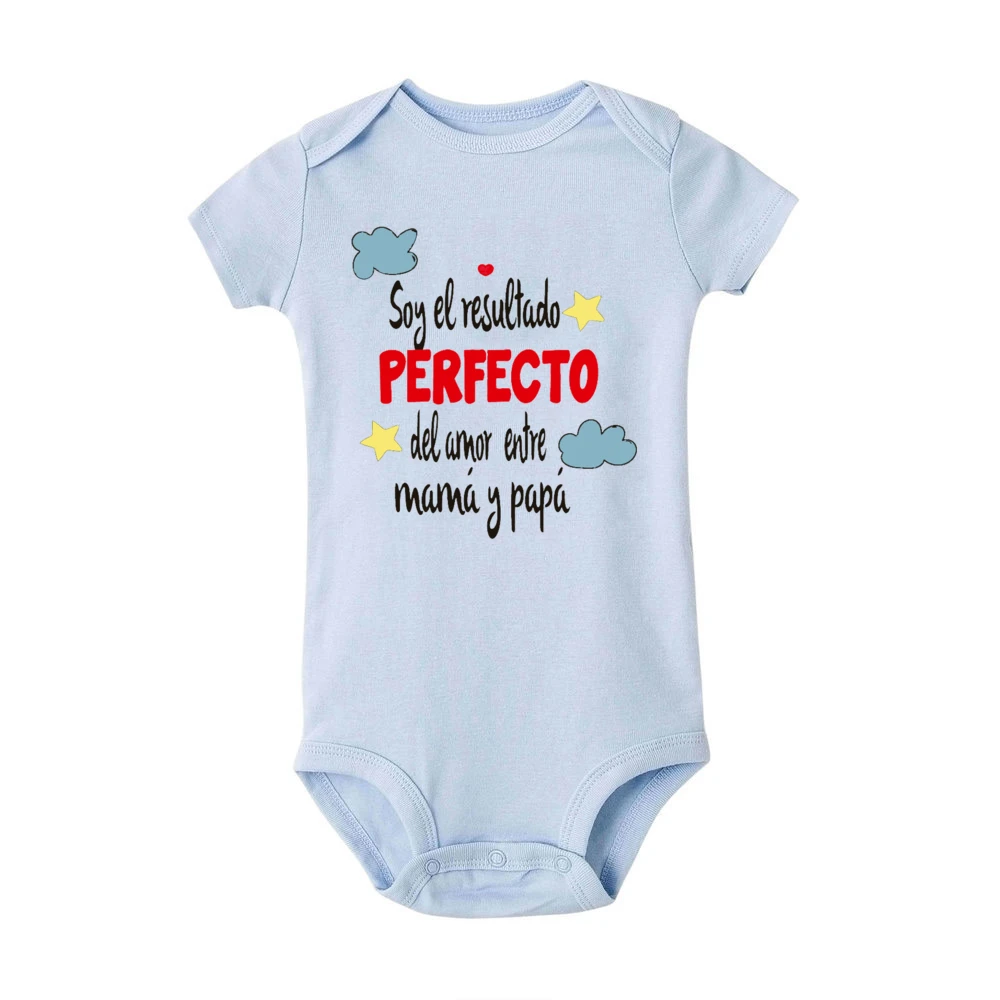 Body mameluco para bebé – Manga corta estampado español para recién nacido - imagen 3