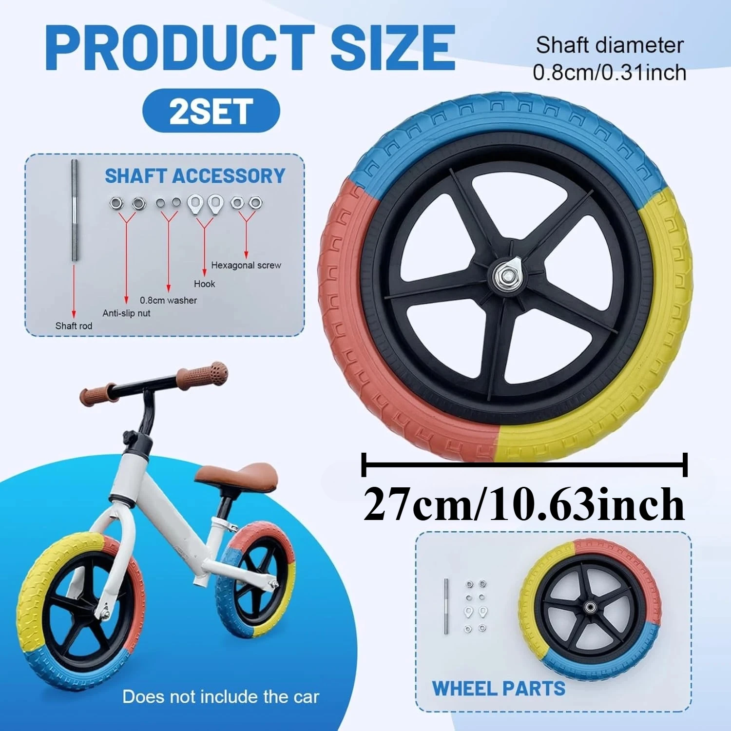 Rueda de repuesto EVA para bicicleta de equilibrio infantil - imagen 5