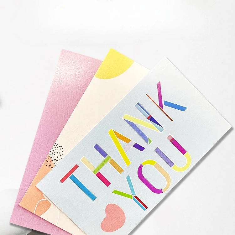 Tarjeta de felicitación en papel estucado de alta calidad