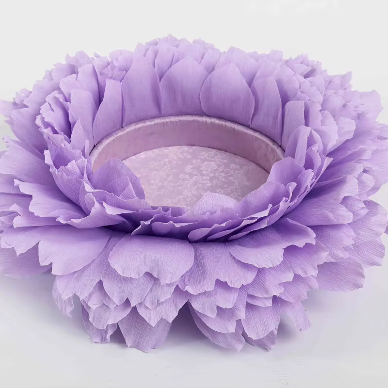 Cojín de loto con manta floral para fotos de recién nacidos - imagen 5