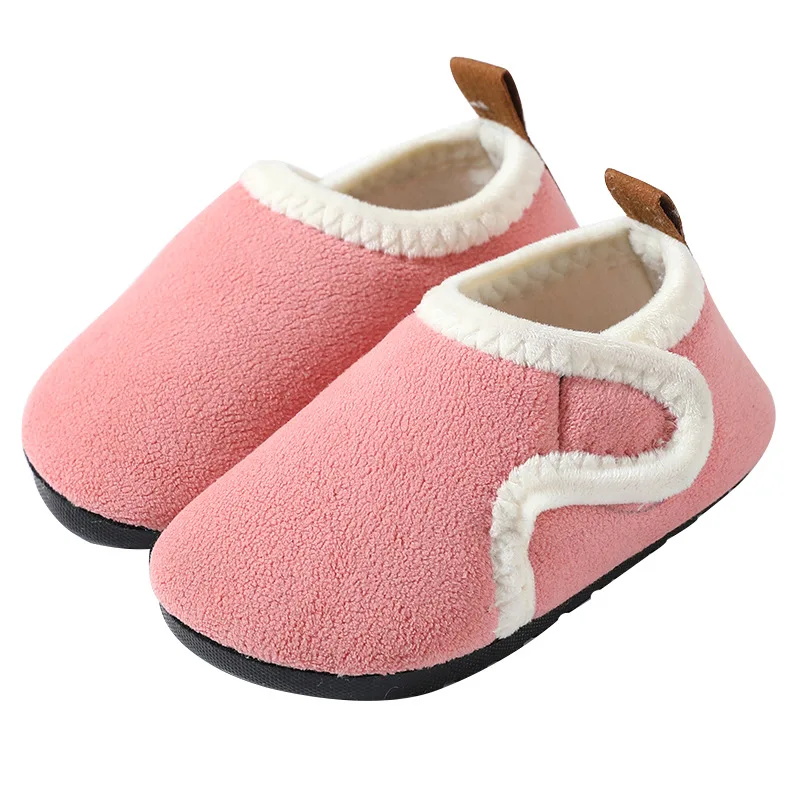 Zapatillas de casa antideslizantes de felpa cálida para niños - imagen 3