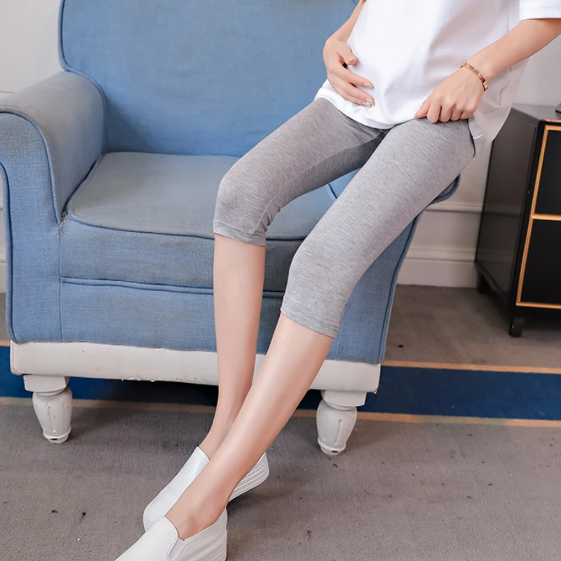 Pantalón de maternidad verano capri ajustable para embarazada - imagen 4