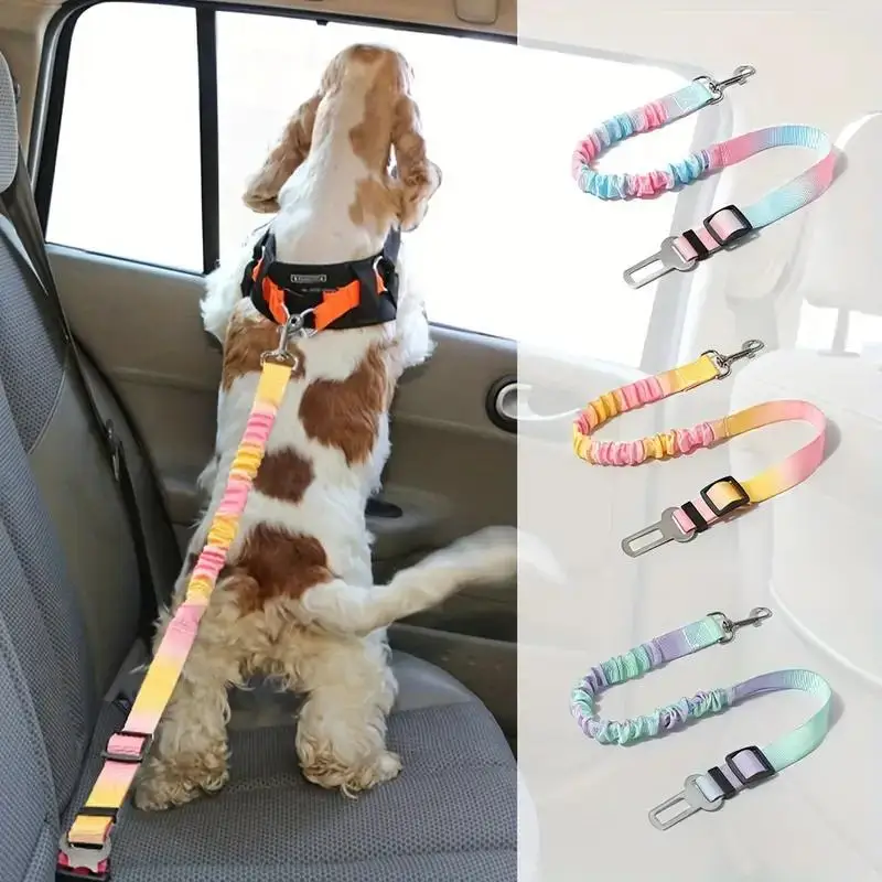 Arnés para coche con cuerda retráctil elástica ajustable para perro - imagen 5