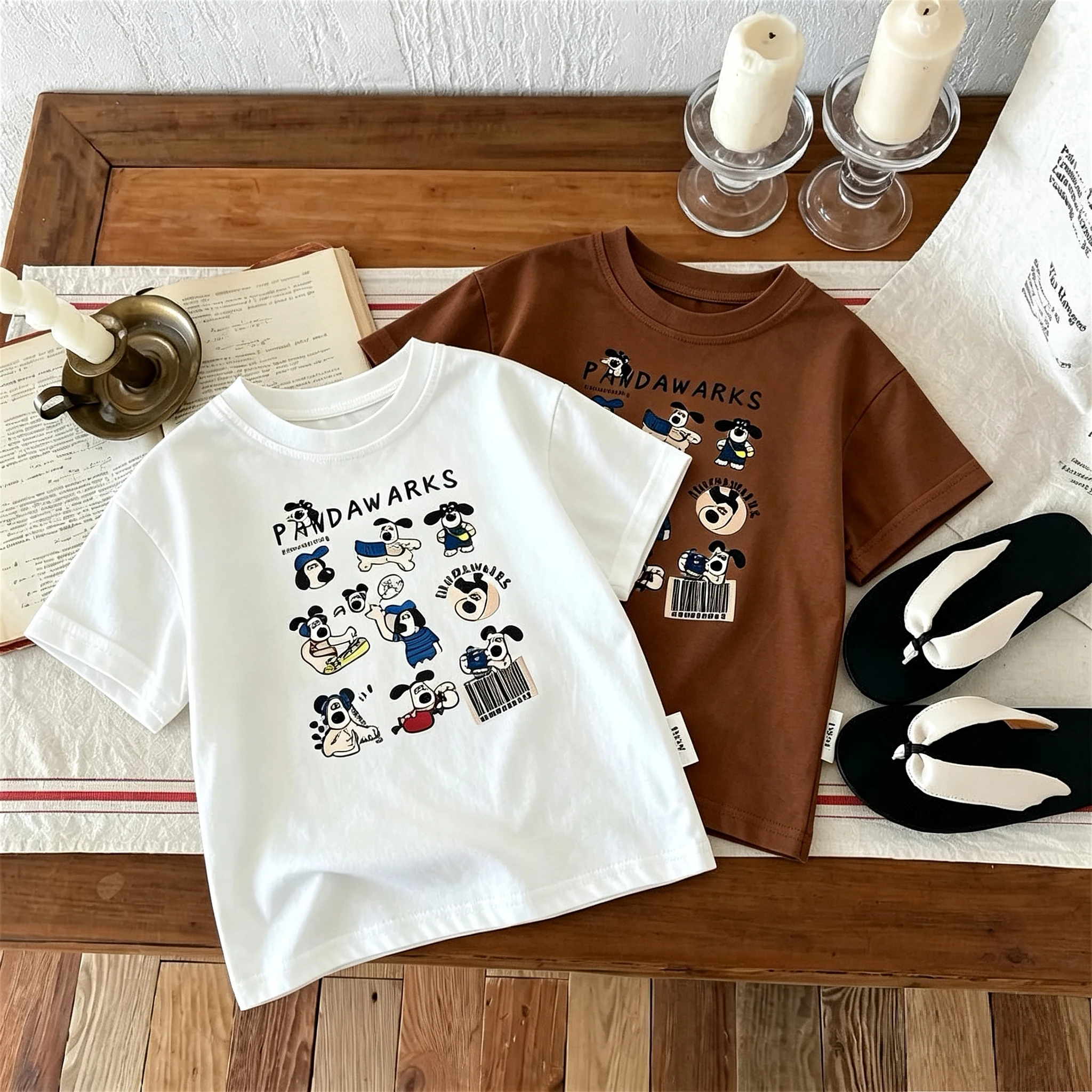 Camisetas manga corta holgadas para niños y niñas de diario - imagen 2