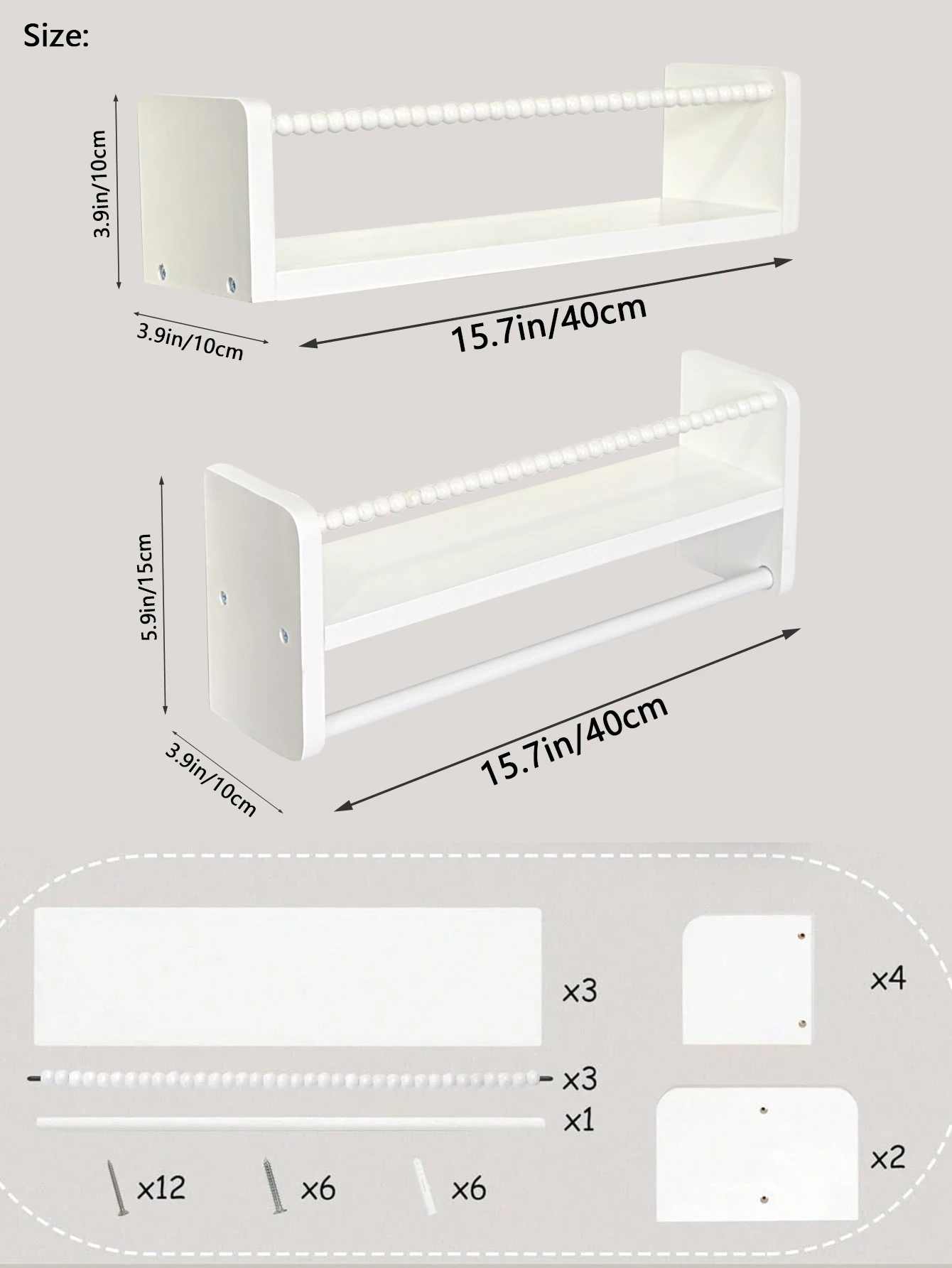 Estantes flotantes de pared de madera para habitación infantil - imagen 3