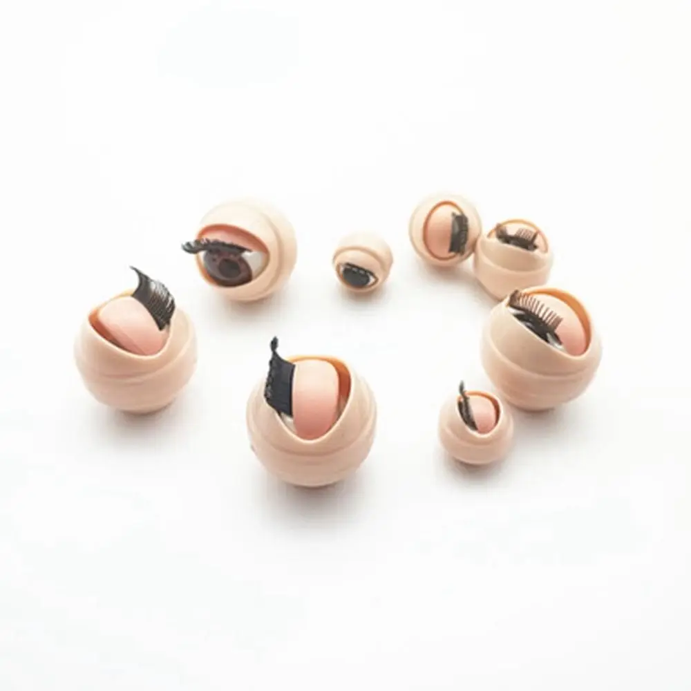 Ojos para muñeca actividad con pestañas rodantes de silicona - imagen 5