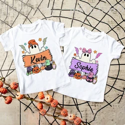 Camisa personalizada con nombre para niños - fantasma Halloween