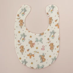 Baberos de bebé reutilizables en gasa de algodón estampados