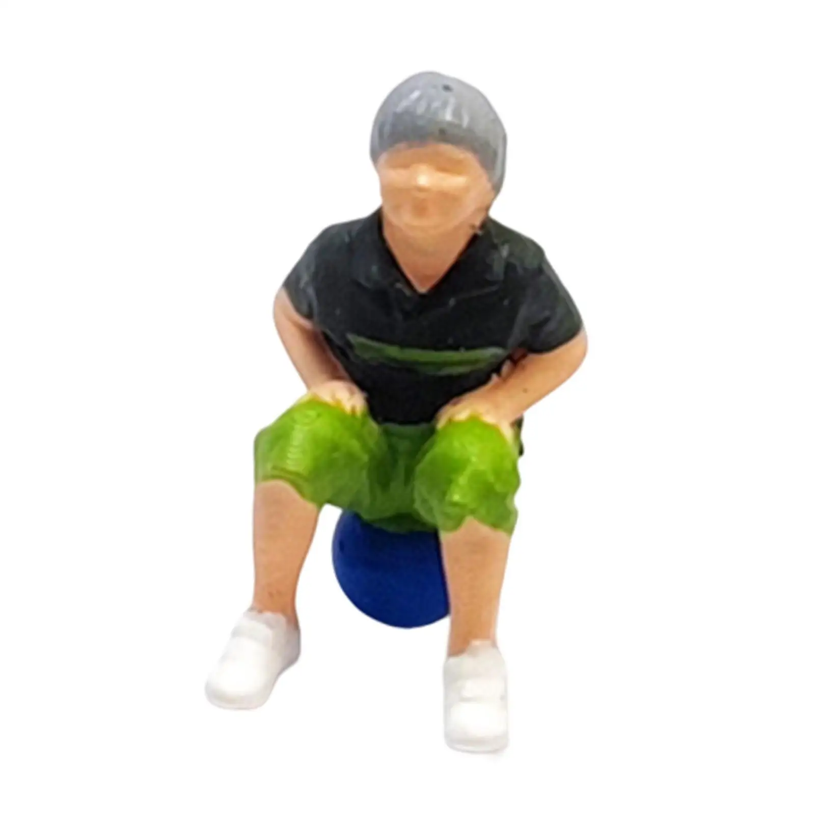 Figura de diorama pintada a mano para micropaisajes