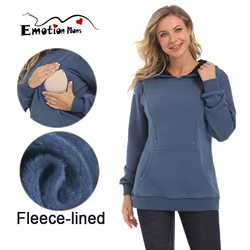 Jersey premamá térmico con capucha para el invierno