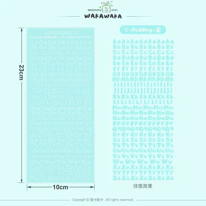 Pegatinas mini de papelería letras inglesas caramelo para manualidades - imagen 3