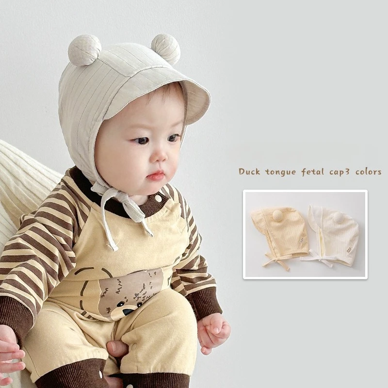 Gorro con orejeras para bebé con protección de fontanela oso - imagen 5