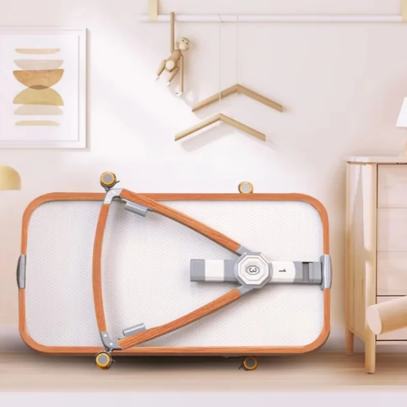 Cuna plegable portátil multifuncional ajustable alta y baja