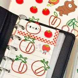 Clips de papel con forma de fruta – Tomate, fresa y cereza