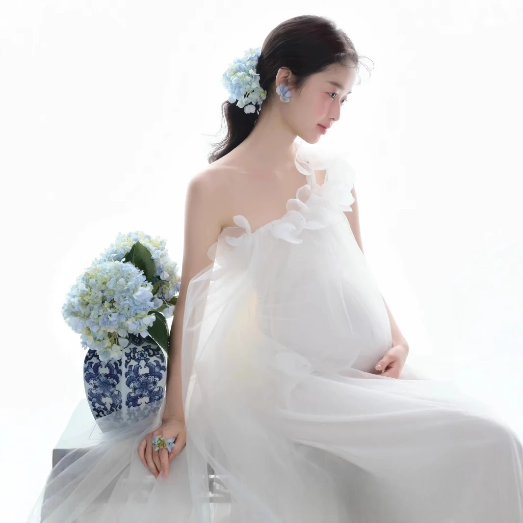 Vestido ideal para fotografía de maternidad en interiores