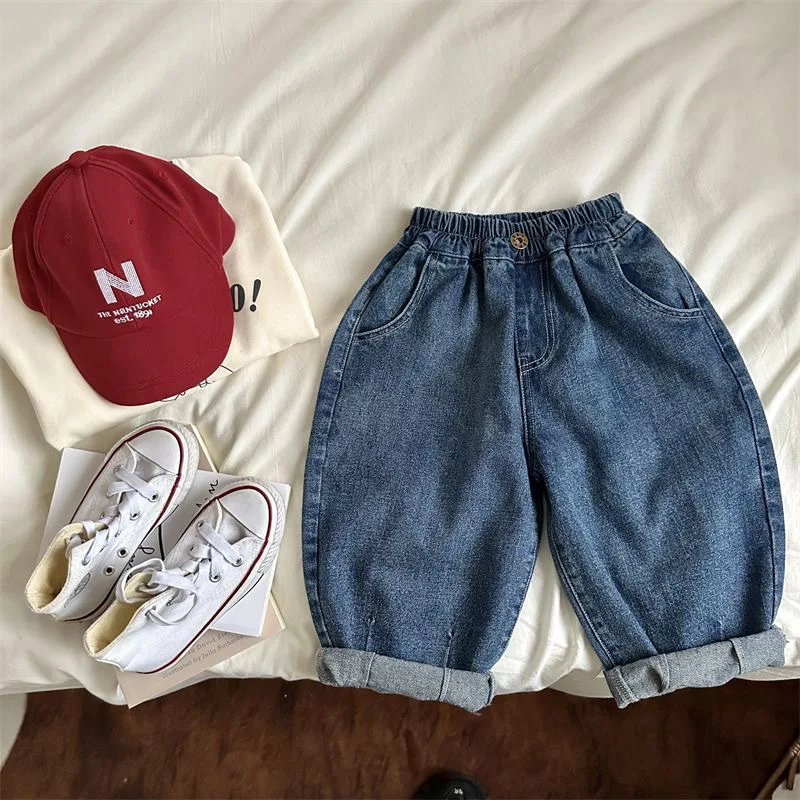 Pantalones vaqueros de algodón para niños – corte suelto - imagen 2