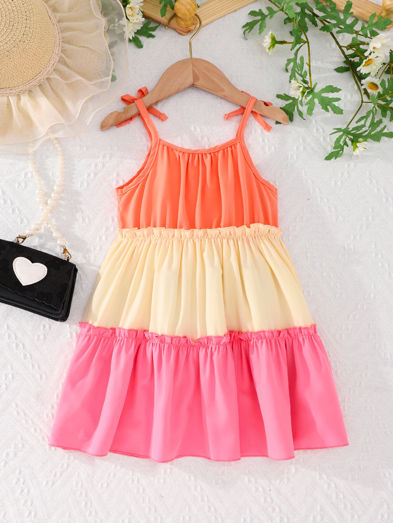 Vestido de verano largo para niña estilo deslizante de playa - imagen 3