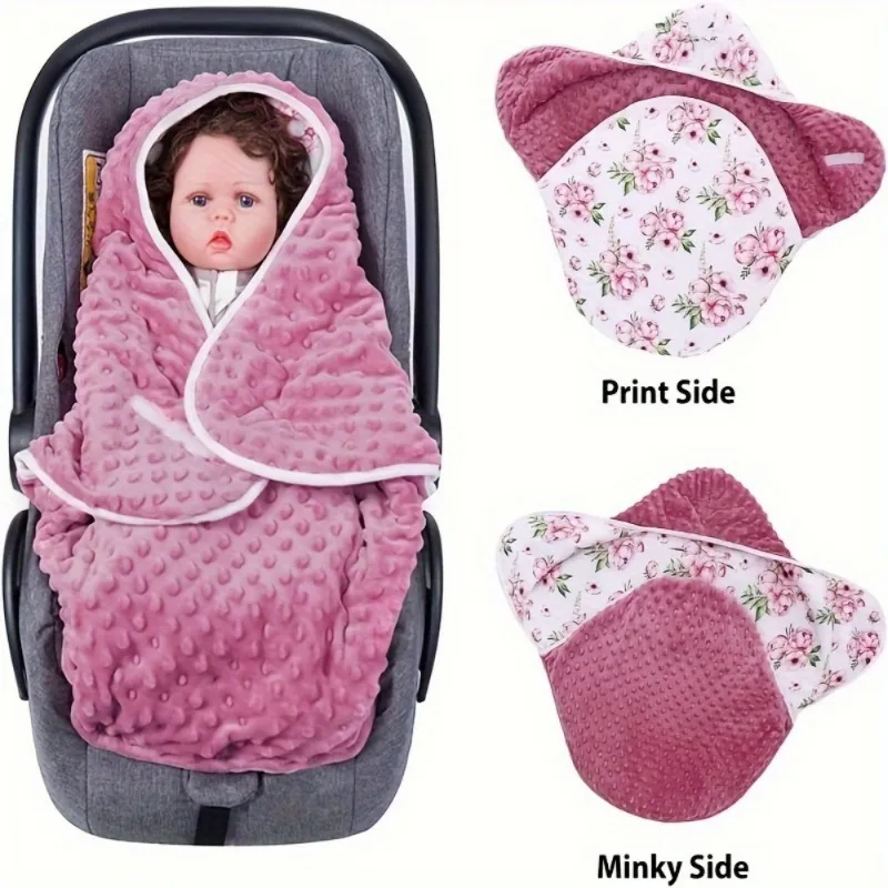 Manta de bebé reversible suave y acogedora para invierno - imagen 3