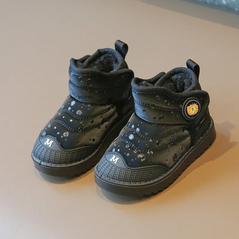 Botas de invierno para niño con suela antideslizante y fondo plano