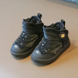 Botas de invierno para niño con suela antideslizante y fondo plano