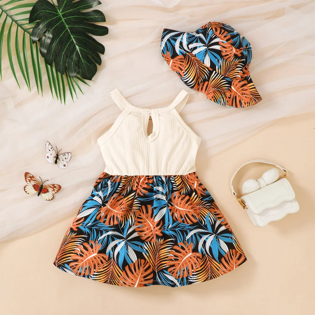 Vestido veraniego para nina 0-3 anos con lazo y sombrero - imagen 2