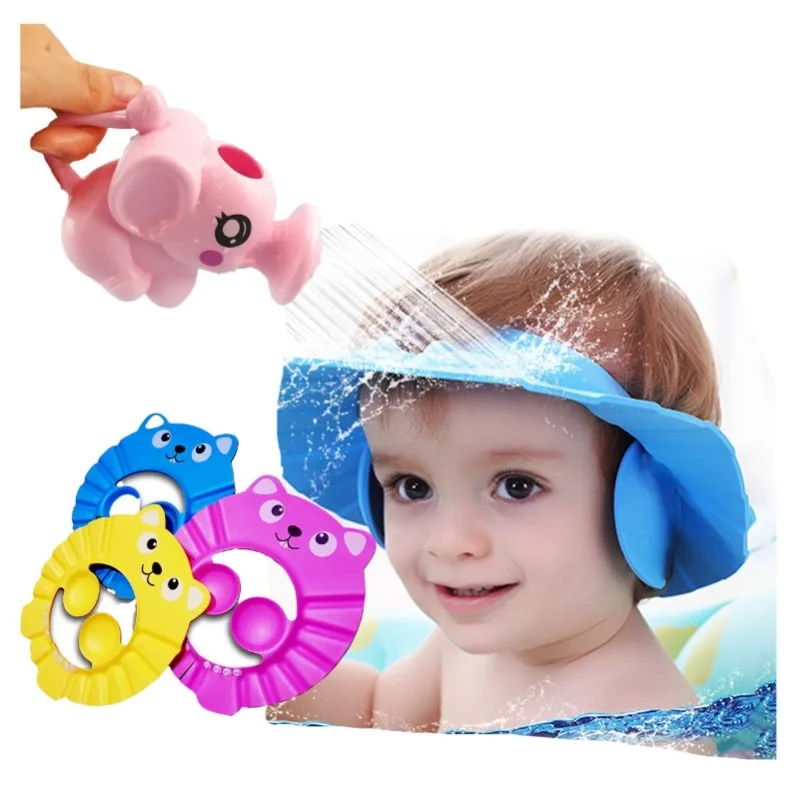 Gorro de baño impermeable con protección ojos y oídos elefante