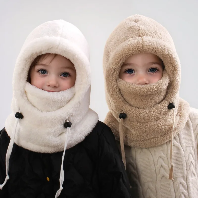 Calentador de orejas de lana para niños, pasamontañas cortaviento - imagen 4