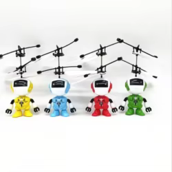 Mini dron robot volador recargable con sensor y luces para niños