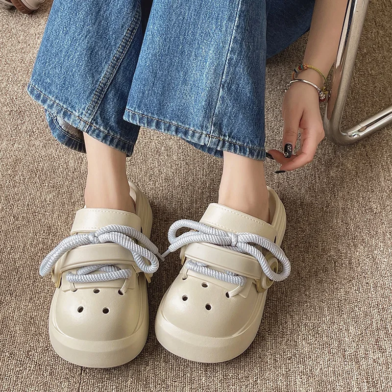 Sandalias de verano mujer con cordones y suela EVA gruesa - imagen 3