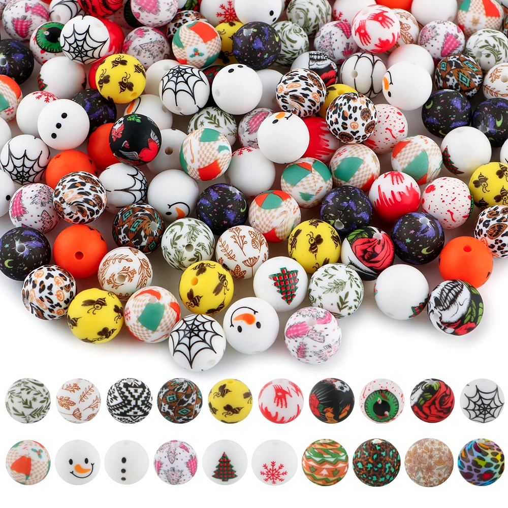 Cuentas de silicona redondas para manualidades: llavero y collar - imagen 2