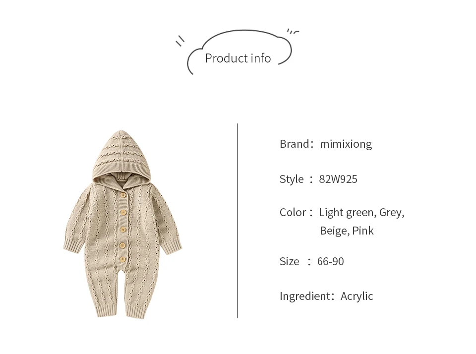 Mono invierno bebé disponible en varias tallas