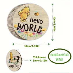 HELLO WORLD Capture Tarjetas de hitos primer año – Diseño oso